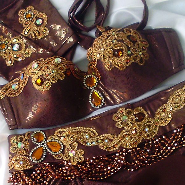 Figurino para dança do ventre chocolate