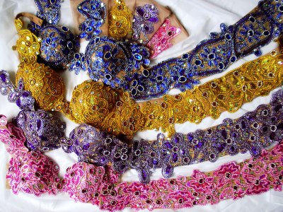 Conjunto para dança do ventre nude e cores