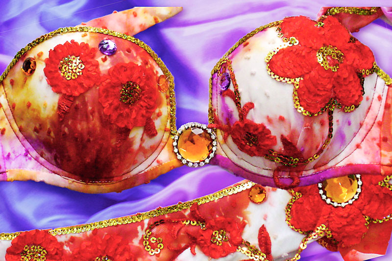 Conjunto para dança do ventre em crepe