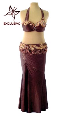 Figurino para dança do ventre chocolate