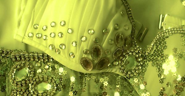 Figurino para dança do ventre amarelo limão