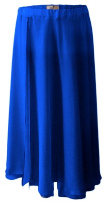 Saia godê 180° com duas camadas em crepe